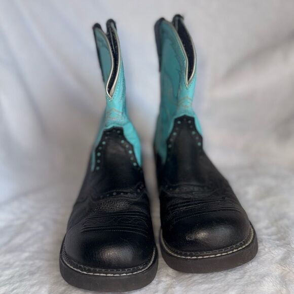 Justin Western Boots with Decorative Stitching - Picture 3 of 5